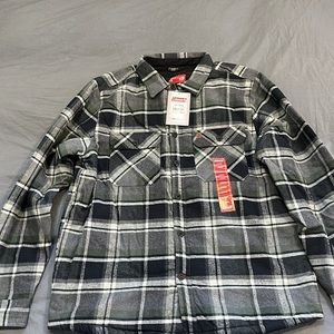 Coleman Flannel Sherpa Lined Shirt Jacket